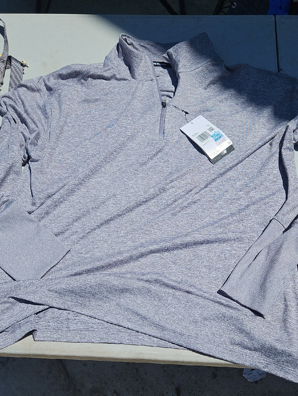 Nike Womens  Light Heather Grey Quarter-Zip Pullover Nwt